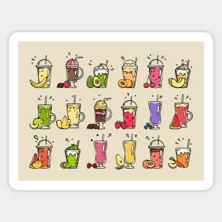 Smoothie Hand Drawn Fruits Sticker